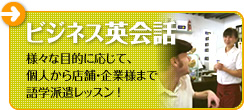ビジネス英会話：様々な目的に応じて、個人から店舗・企業様まで語学派遣レッスン！